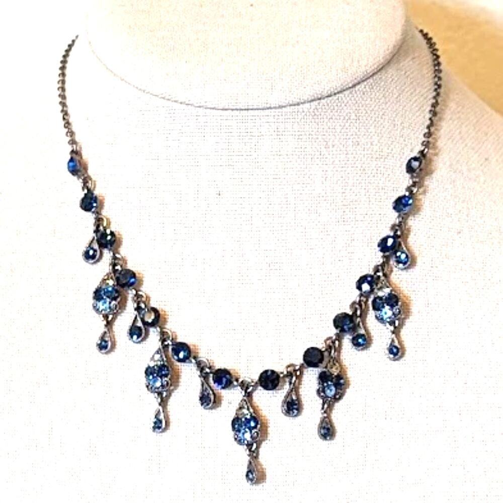 VCLM Delicate Blue Dangle Necklace